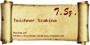 Teichner Szabina névjegykártya